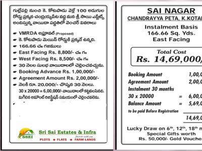 Residential Plot 167 Sq. Yards for Sale in K Kotapadu, Visakhapatnam