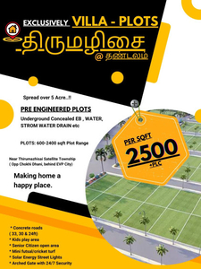 Residential Plot 601 Sq.ft. for Sale in Thandalam, Chennai