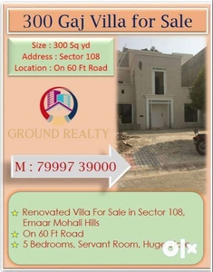 300 Sq yd Independent Villa/House for Sale in Sector 108, Mohali