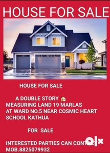 House for sale at ward no 5 Kathua