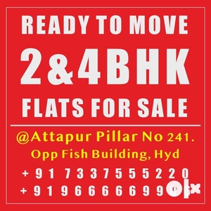 Ready to Move 2BHK/900sft Flat for Sale at Attapur P 241, Hyderabad