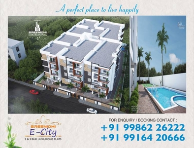 1440 sq ft 3 BHK 2T North facing Under Construction property Apartment for sale at Rs 84.61 lacs in Sreenidhi E City in Electronic City Phase 1, Bangalore