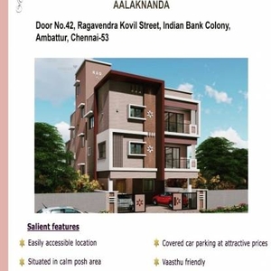 1043 sq ft 3 BHK 2T South facing Completed property Apartment for sale at Rs 66.00 lacs in Kaf 0th floor in Ambattur, Chennai