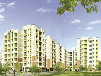 1075 sq ft 2 BHK 2T East facing Apartment for sale at Rs 46.00 lacs in Clubtown Courtyard in New Town, Kolkata