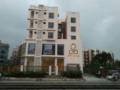 1250 sq ft 3 BHK 2T East facing Apartment for sale at Rs 57.50 lacs in Purti Aqua 2 1th floor in Rajarhat, Kolkata