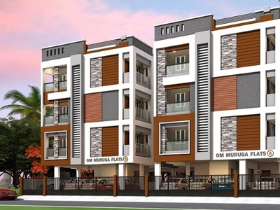 940 sq ft 2 BHK Apartment for sale at Rs 59.22 lacs in Monalakshmi Om Muruga Flats in Medavakkam, Chennai