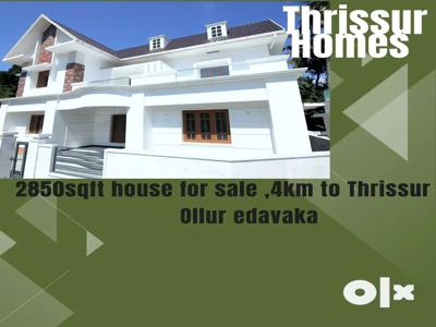 2280sqft house near ollur edavaka, 4km to Thrissur Town
