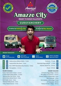 1000 sq ft North facing Plot for sale at Rs 38.00 lacs in AMAZZE CITY 2 in Urapakkam, Chennai