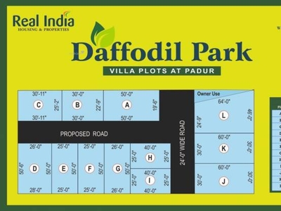 1000 sq ft Plot for sale at Rs 35.00 lacs in MRK Enclave padur in Padur, Chennai