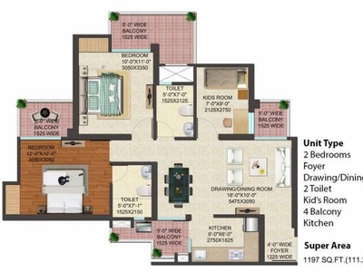 1398 sq ft 2 BHK 2T Apartment for rent in Jm Florence at Urbainia Trinity Noida Extension Yakubpur Noida, Noida by Agent Abhishek