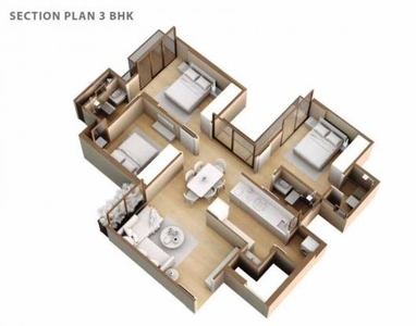 1550 sq ft 3 BHK 3T Apartment for sale at Rs 72.00 lacs in A Shridhar Kaveri Soham Vivanta 7th floor in Bopal, Ahmedabad