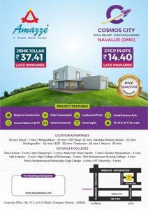 600 sq ft SouthWest facing Plot for sale at Rs 15.60 lacs in AMAZZE COSMOS CITY in Thalambur Road, Chennai