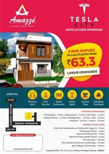 800 sq ft South facing Plot for sale at Rs 23.99 lacs in AMAZZE TESLA CITY CHENNAI in Medavakkam Mambakkam Main Road, Chennai
