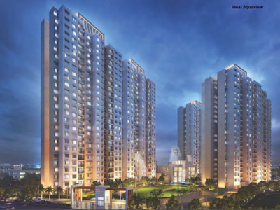 1080 sq ft 2 BHK 2T Apartment for sale at Rs 85.00 lacs in Ideal Aquaview 16th floor in Salt Lake City, Kolkata