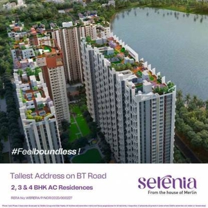 1125 sq ft 3 BHK 3T SouthEast facing Apartment for sale at Rs 98.00 lacs in Merlin Serenia Phase I 5th floor in Baranagar, Kolkata