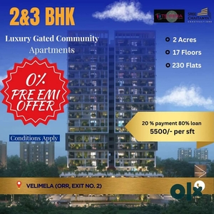 2 ACRE LUXURIOUS 2&3BHK FLAT'S PROJECT [ LOCATION :- KOLLUR , EXIT-2 ]