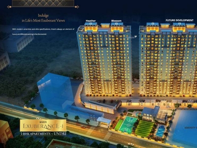 701 sq ft 2 BHK Apartment for sale at Rs 61.50 lacs in Nyati Exuberance in Undri, Pune