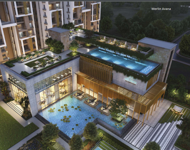 831 sq ft 2 BHK 2T Apartment for sale at Rs 51.85 lacs in Merlin Avana 19th floor in Tollygunge, Kolkata