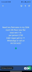 Urgent Need Flatmates or roomates