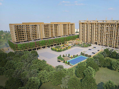1031 sq ft 2 BHK 2T Apartment for sale at Rs 70.00 lacs in Goel Ganga Ganga Amber II in Tathawade, Pune