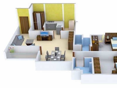 1255 sq ft 2 BHK 2T Apartment for rent in Shrachi Greenwood Nest at New Town, Kolkata by Agent Drem City