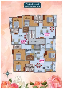 842 sq ft 2 BHK 2T East facing Apartment for sale at Rs 51.52 lacs in Project in tambaram west, Chennai