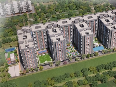 662 sq ft 2 BHK Under Construction property Apartment for sale at Rs 1.02 crore in Nivasa Enchante in Lohegaon, Pune