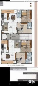 1080 sft north and south facing,. Lift and car parking, genrator