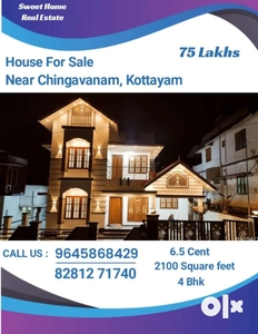 4 BHK New House near Chingavanam -Kottayam