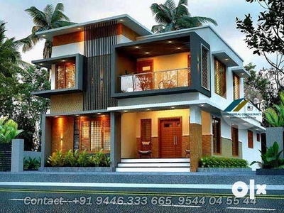 A Chevayur, Calicut, two-story house with four attached bedrooms