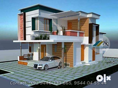 A two-story home with 4 bedrooms located in Malikadave, Calicut