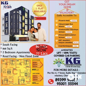 Premium Apartment for sale in velachery chennai
