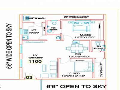 1070 sq ft 2 BHK 2T West facing Apartment for sale at Rs 52.72 lacs in Project in Gajularamaram, Hyderabad