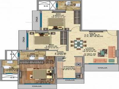 1150 sq ft 3 BHK 3T Apartment for rent in Mayfair Legends at Malad West, Mumbai by Agent VSEstates