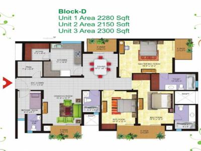 1290 sq ft 2 BHK 3T East facing Apartment for sale at Rs 80.30 lacs in AVP AVS Orchard in Sector 77, Noida