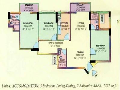 1377 sq ft 3 BHK 3T Apartment for rent in DLF Carlton Estate at Sector 53, Gurgaon by Agent Tanisha Singh