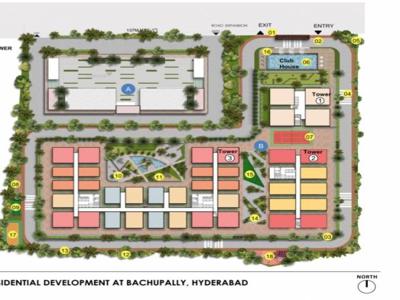 1550 sq ft 2 BHK 2T East facing Completed property Apartment for sale at Rs 54.25 lacs in Project in Bachupally, Hyderabad