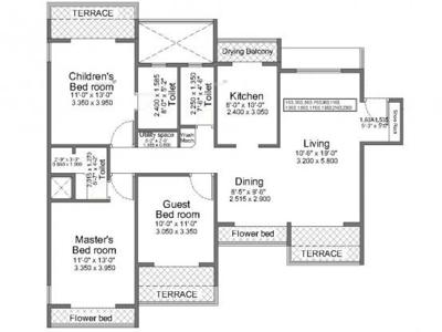 1770 sq ft 3 BHK 3T Apartment for rent in Regency Crest at Kharghar, Mumbai by Agent Jai Mata Di Enterprises