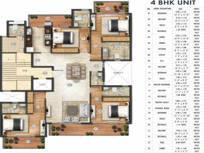 2740 sq ft 4 BHK 4T Apartment for sale at Rs 3.84 crore in Adani Brahma Samsara Vilasa 3th floor in Sector 63, Gurgaon