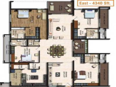 4340 sq ft 4 BHK 5T Apartment for sale at Rs 3.10 crore in Rajapushpa Eterna 8th floor in Nanakramguda, Hyderabad