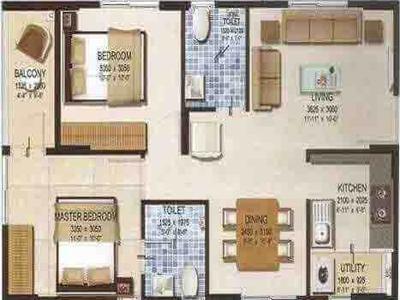 928 sq ft 2 BHK 2T Apartment for sale at Rs 60.49 lacs in Provident Kenworth 8th floor in Rajendra Nagar, Hyderabad