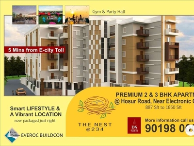 3 BHK flat for sale at ananth Nagar electronic city phase/2