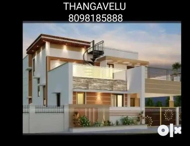 THANGAVELU NORTH FACE LOOK LIKE BUNGALOW 3 BEDROOM NEW HOUSE FOR SALE