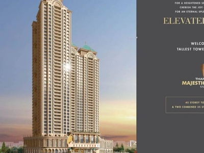 1100 sq ft 2 BHK 2T East facing Apartment for sale at Rs 75.00 lacs in Tharwani Majestic Towers Phase I in Kalyan West, Mumbai