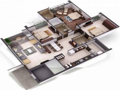 1985 sq ft 3 BHK 3T East facing Apartment for sale at Rs 65.50 lacs in Goyal And Co And HN Safal Orchid Heaven 4th floor in Shela, Ahmedabad