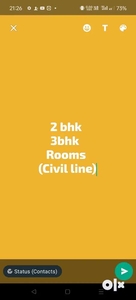 2bhk and 3 bhk rooms in civil line