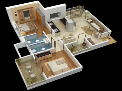 1006 sq ft 2 BHK 2T East facing Apartment for sale at Rs 71.41 lacs in Omega The Omega Paradise Phase 1 in Wakad, Pune