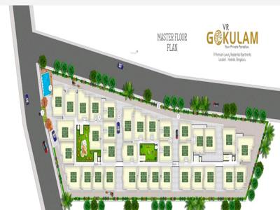 1120 sq ft 2 BHK 2T East facing Completed property Apartment for sale at Rs 42.00 lacs in VR Gokulam Block B in Hoskote, Bangalore
