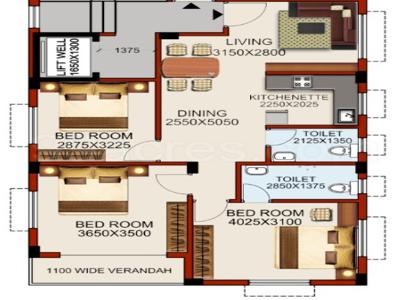 1268 sq ft 3 BHK 3T Apartment for sale at Rs 57.06 lacs in Value Charulata in New Town, Kolkata