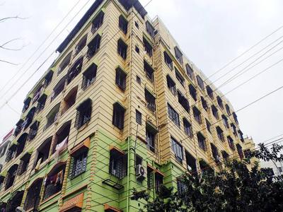 1373 sq ft 3 BHK 2T West facing Apartment for sale at Rs 57.00 lacs in Saha Krishna Heights 6th floor in Keshtopur, Kolkata